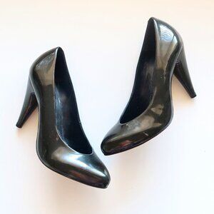 ALDO Black / Green Patent Leather Pointy Toe Heels/ Pumps / Shoes Size 8
